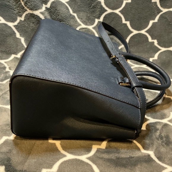 Micheal Kors Navy Blue Large Saffiano Leather Satchel - Picture 4 of 10